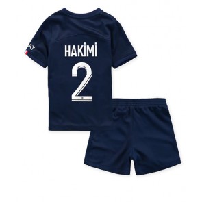 Paris Saint-Germain Achraf Hakimi #2 kläder Barn 2022-23 Hemmatröja Kortärmad (+ korta byxor)